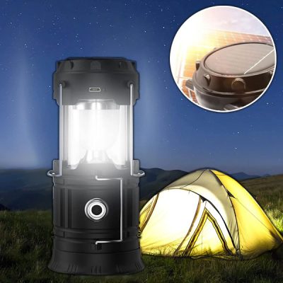 Lanterna solare ricaricabile da campeggio + torcia elettrica | CAMPGLO